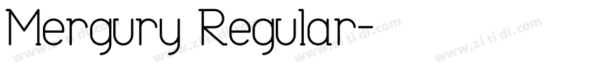 Mergury Regular字体转换